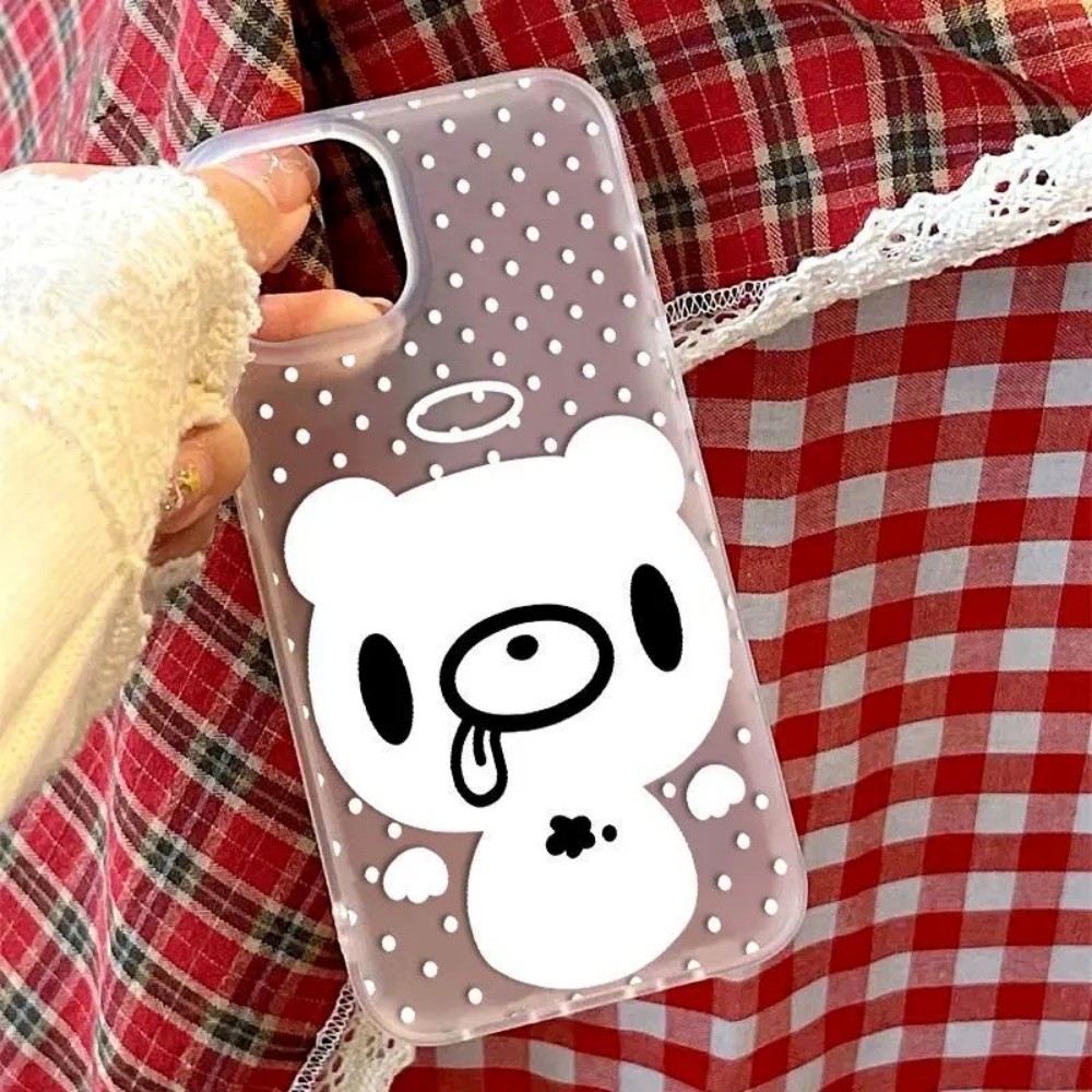 Phone Cases Cute Iphone 13 - Cute Korean Angel Bear Matte Clear
