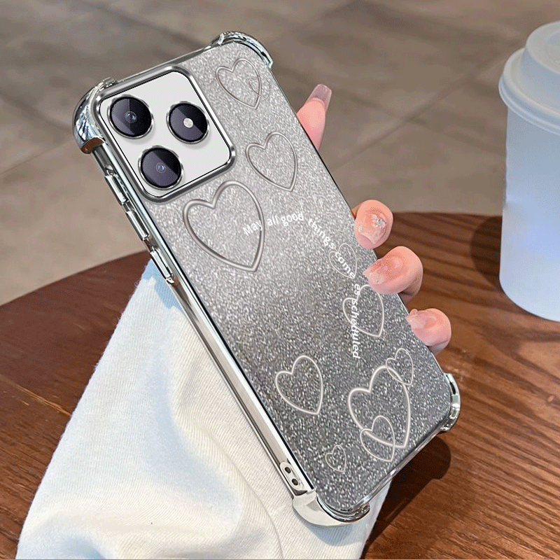 Glitter Shockproof Case - Glitter Plating Protective Cover For Realme
