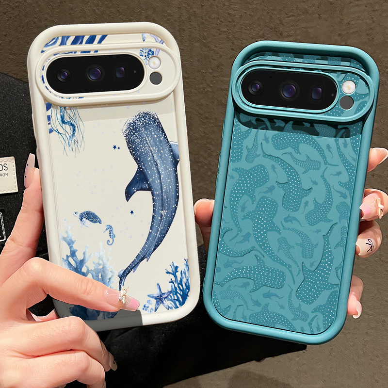 Phone Cases Google Pixel 9A - Ocean Whale Patterned TPU Phone Case