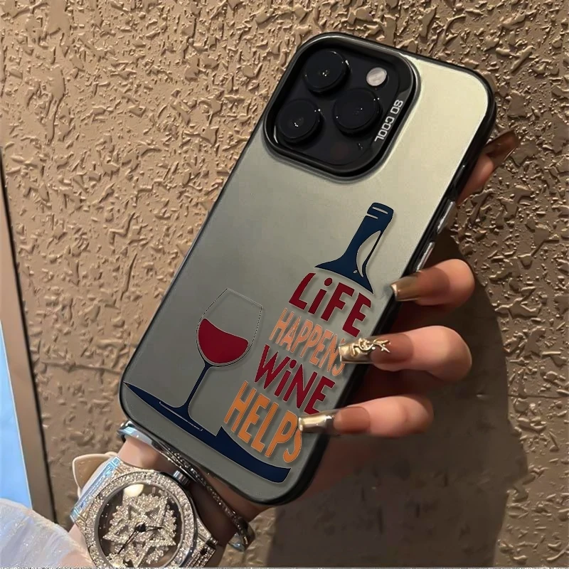 Phone Cases Durable - Funny Wine Quote Phone Case for