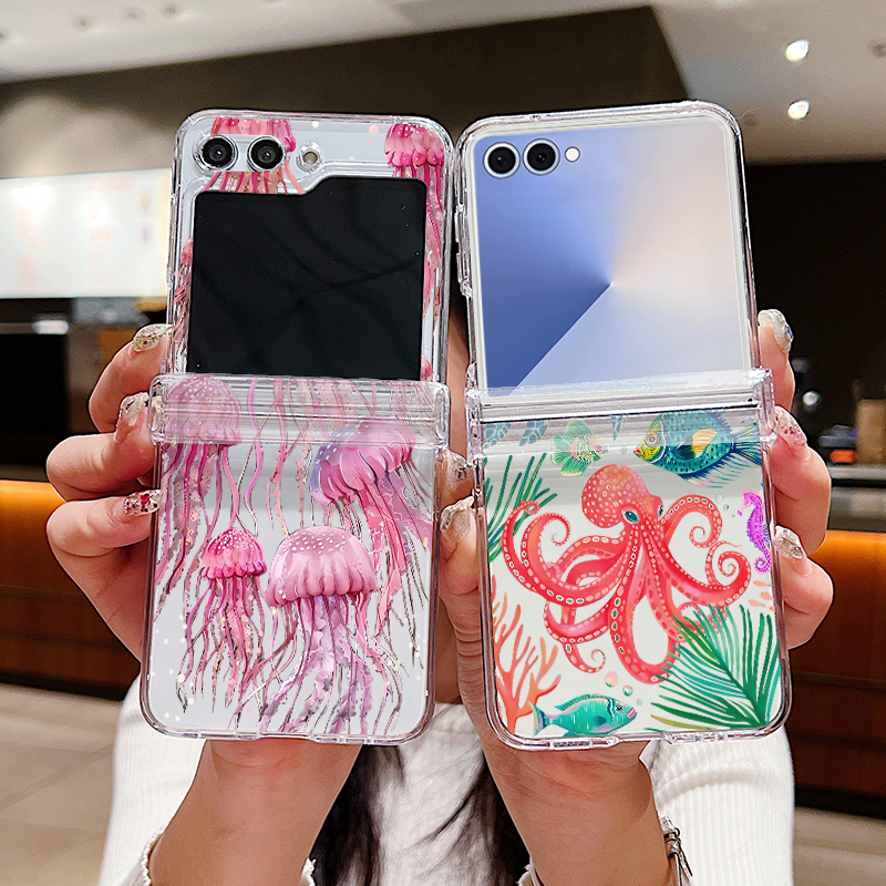 Phone Cases Z Fold 6 - Shark Turtle Ocean Printed Phone Case