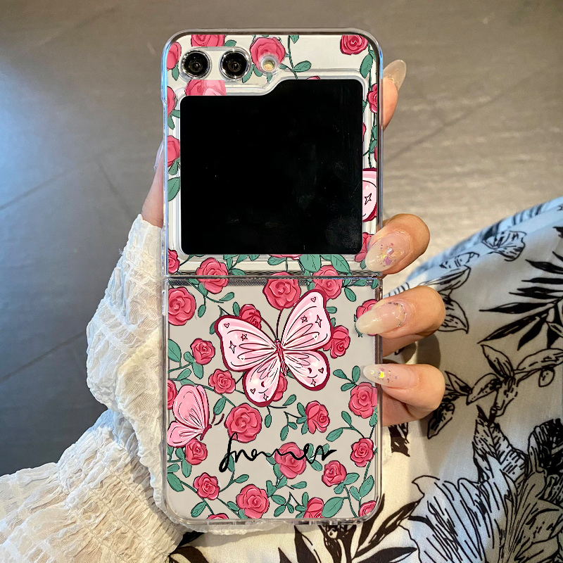 Phone Cases Z Fold 6 - Pink Flowers Pattern Phone Case For
