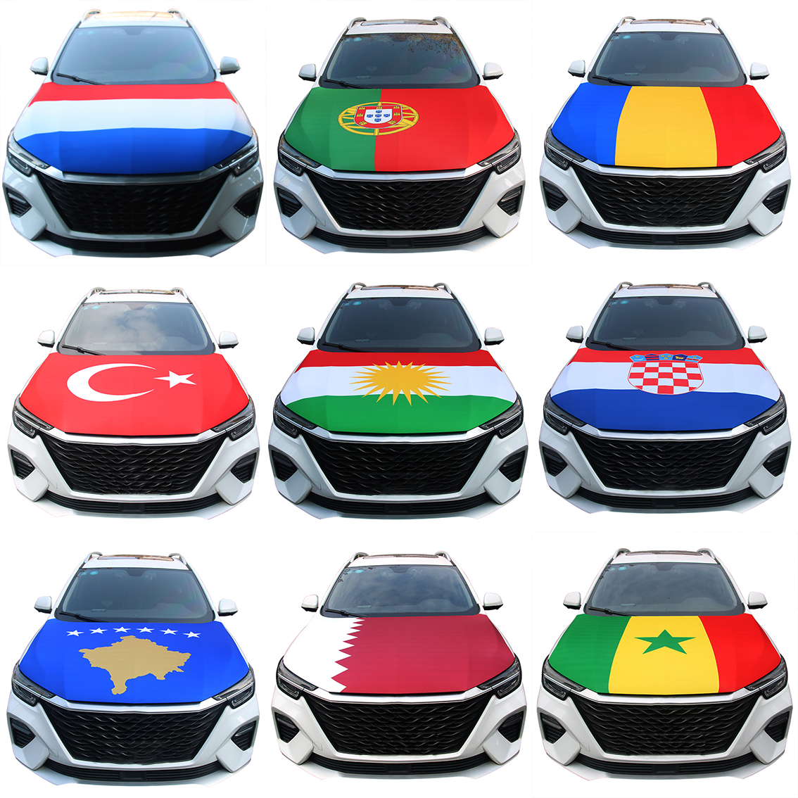 Phone Cases Qatar - National Flags Car Engine Hood Cover