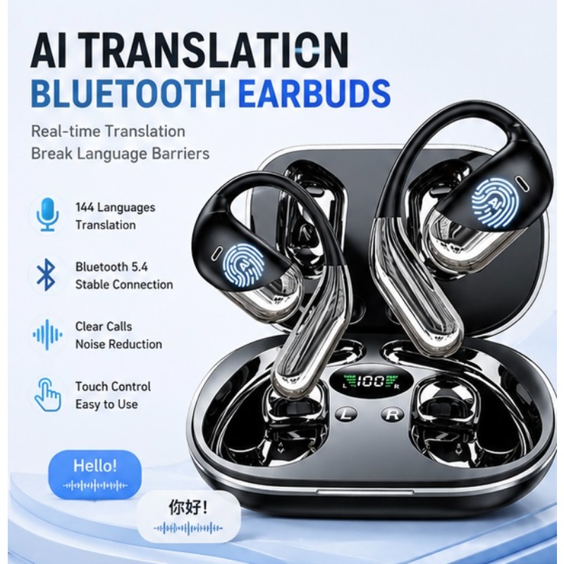 Phone Cases Officeworks - 144 Languages AI Translation Earbuds,Bluetooth 5.4
