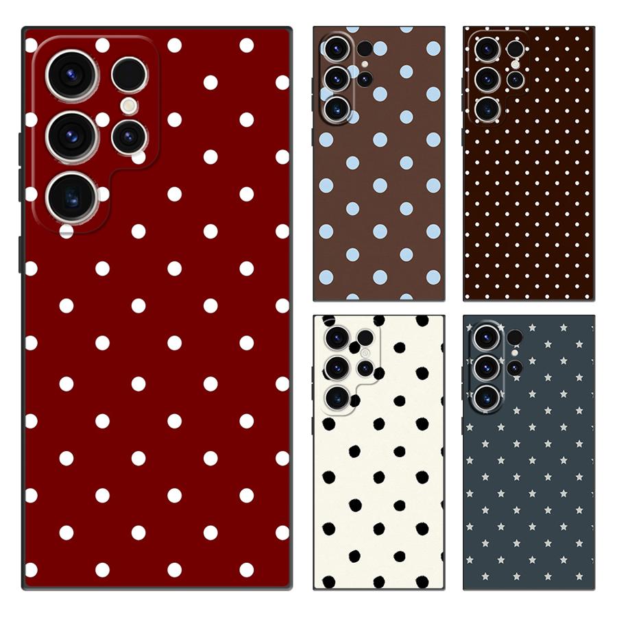 Retro Polka Dots Funda Phone C - مراجعة Phone Cases Samsung S25 Ultra وسعره