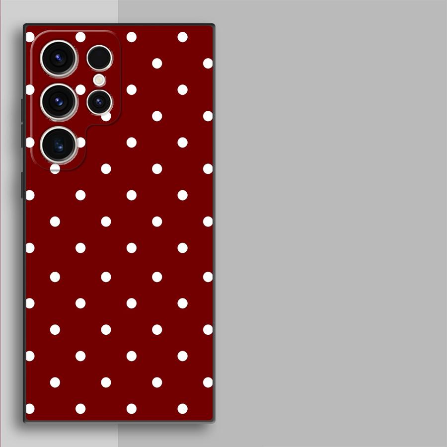 Retro Polka Dots Funda Phone C - مراجعة Phone Cases Samsung S25 Ultra وسعره