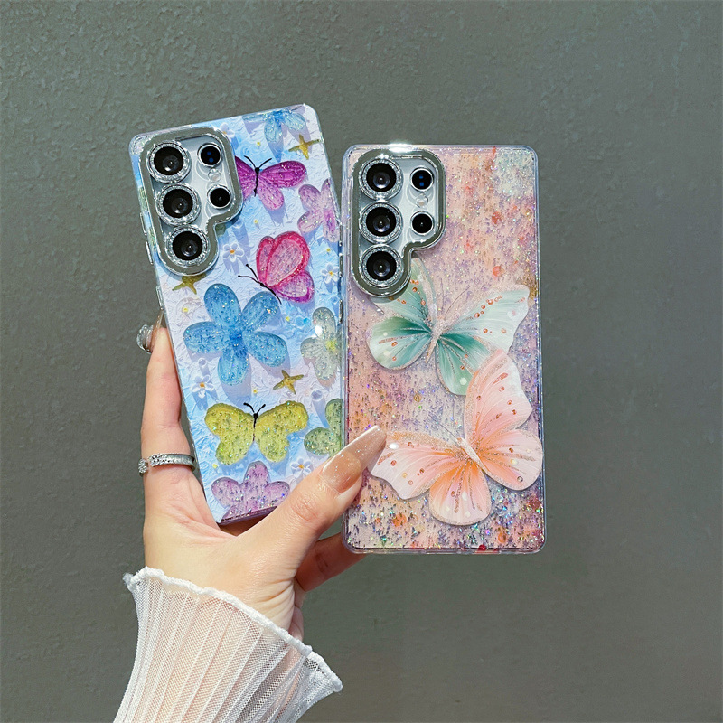 Luxury Oil Painting Flowers Bu - مراجعة Glitter Shockproof Case وسعره