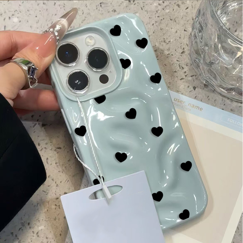 Aesthetic Cute Black Heart Sho - مراجعة Phone Cases Cute Iphone 13 وسعره