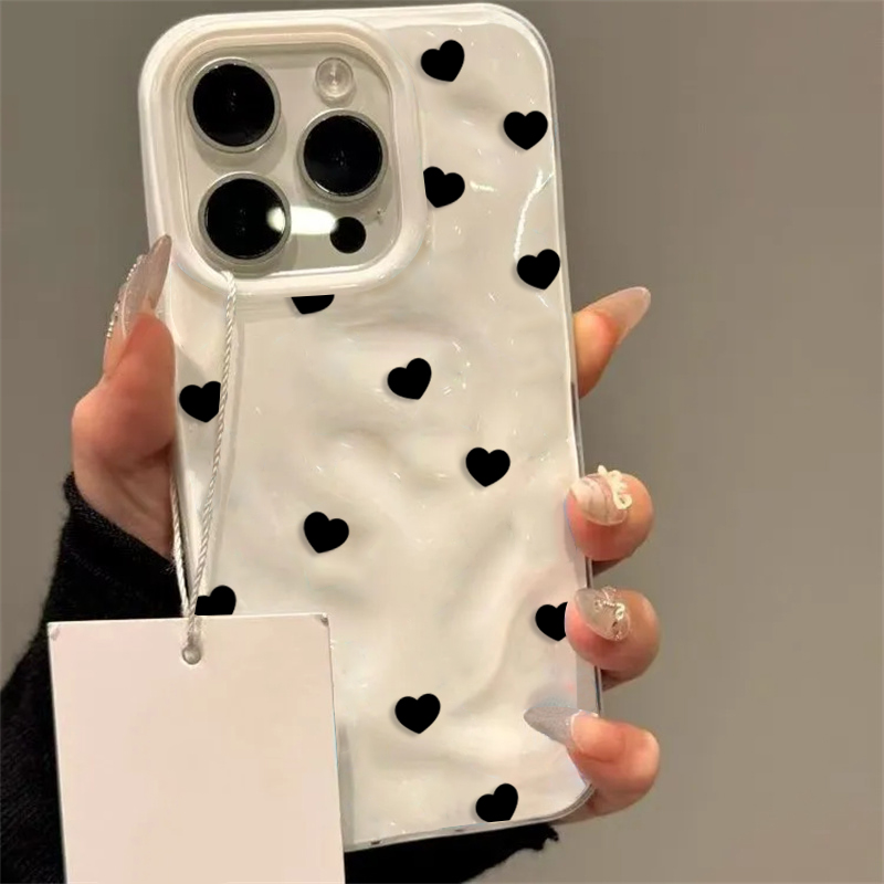 Aesthetic Cute Black Heart Sho - مراجعة Phone Cases Cute Iphone 13 وسعره