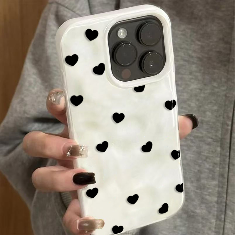 Aesthetic Cute Black Heart Sho - مراجعة Phone Cases Cute Iphone 13 وسعره