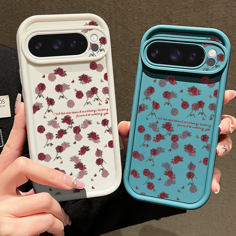 Rose Flowers Patterned Soft TP - مراجعة Phone Cases Google Pixel 9A وسعره