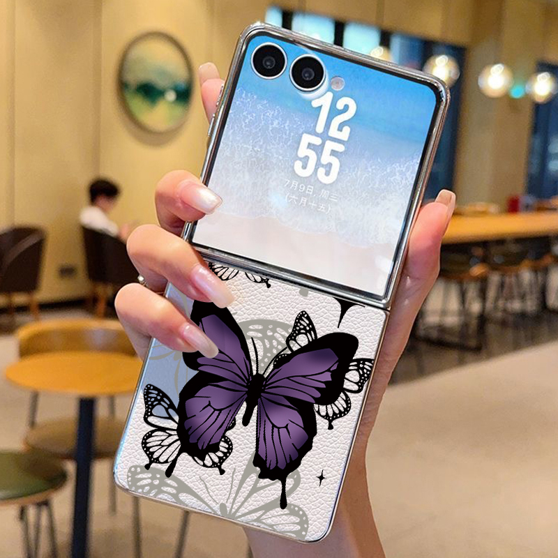 Purple Butterfly PU Leather Ph - مراجعة Phone Cases Z Fold 6 وسعره