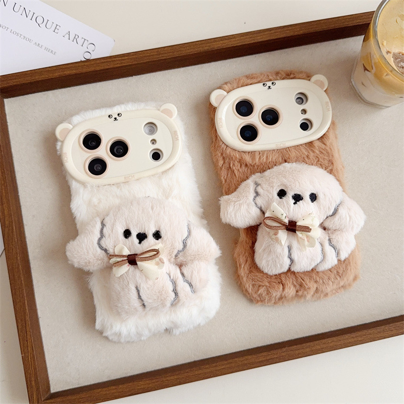 3D Cartoon Bowknot Puppy Warm  - مراجعة Phone Cases 13 وسعره