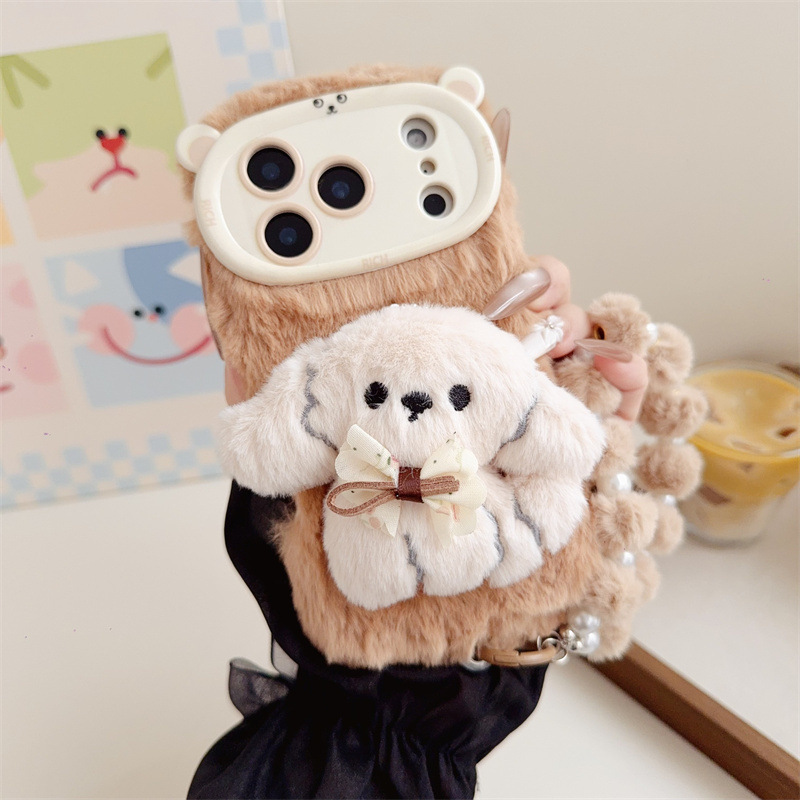 3D Cartoon Bowknot Puppy Warm  - مراجعة Phone Cases 13 وسعره