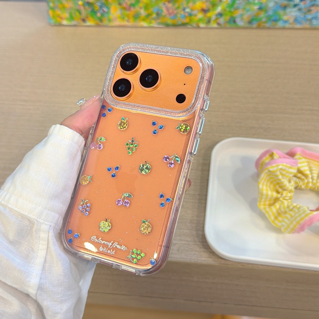 Summer Colorful Fruit Clear Gl - مراجعة Glitter Shockproof Case وسعره