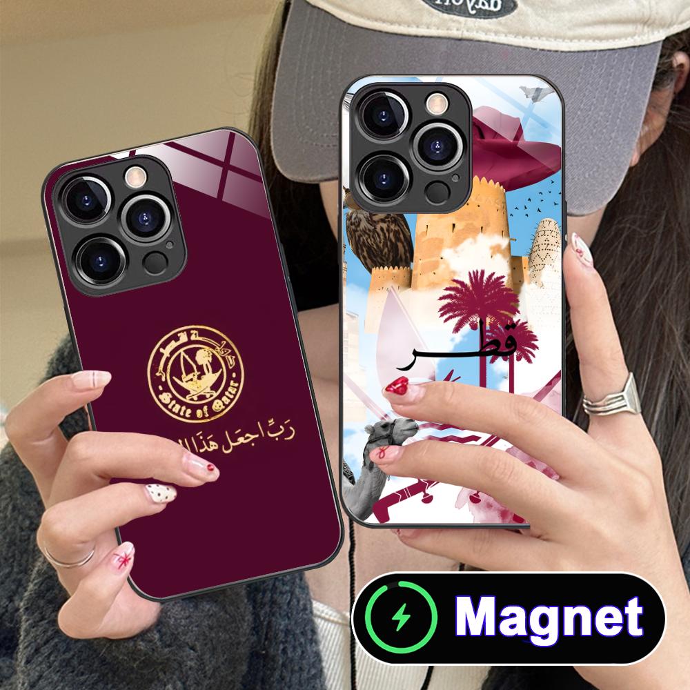Qatar Flag Glass MagSafe Mobil - مراجعة Phone Cases Qatar وسعره