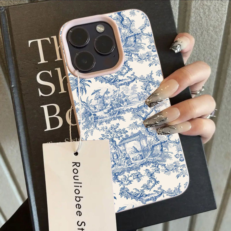 Fashion Blue White Porcelain P - مراجعة Phone Cases Trending وسعره