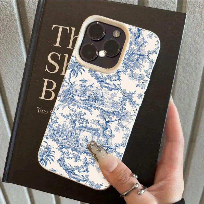 Fashion Blue White Porcelain P - مراجعة Phone Cases Trending وسعره