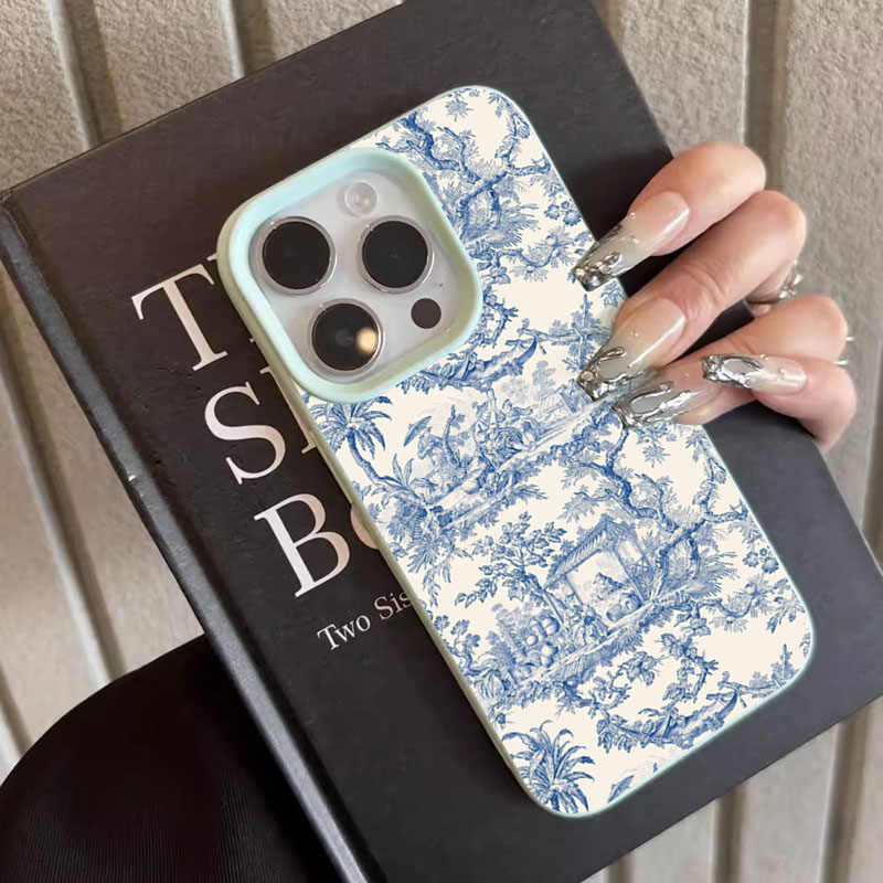 Fashion Blue White Porcelain P - مراجعة Phone Cases Trending وسعره