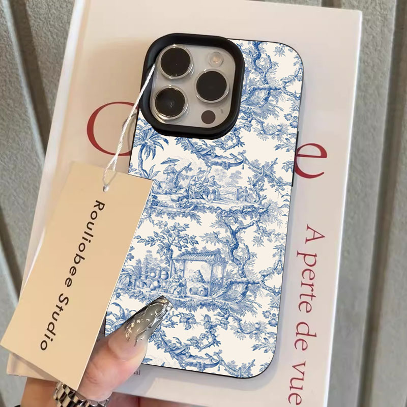 Fashion Blue White Porcelain P - مراجعة Phone Cases Trending وسعره