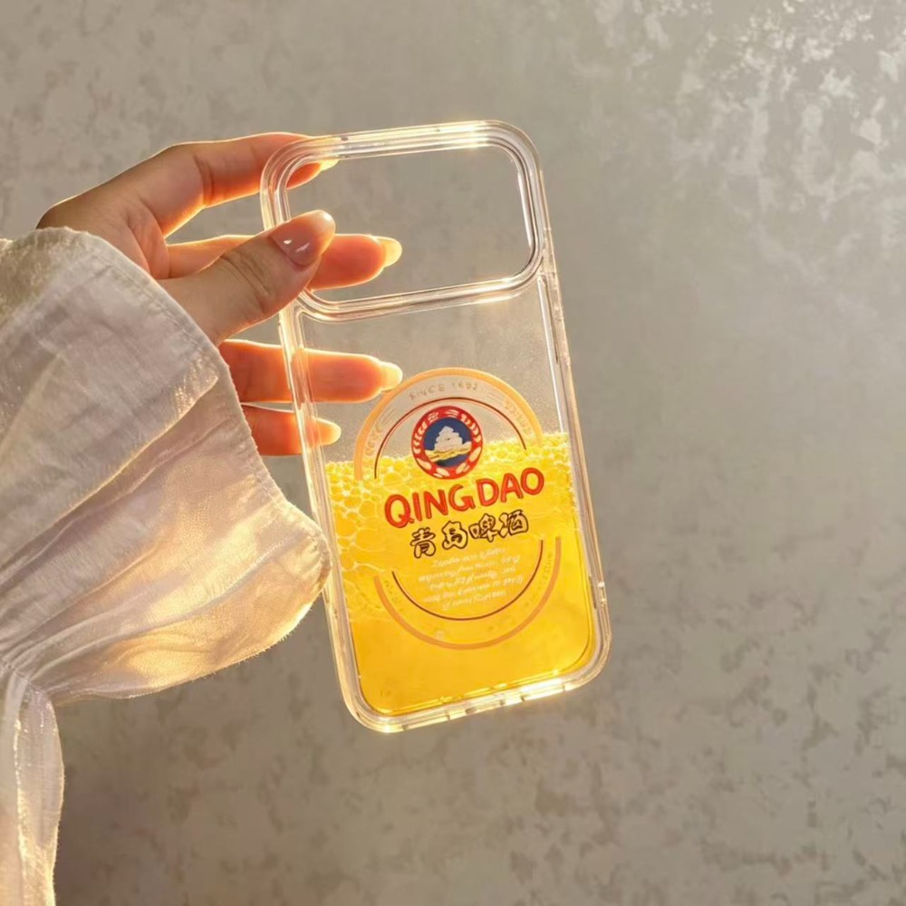 Funny Qingdao Beer Liquid Quic - مراجعة Glitter Shockproof Case وسعره