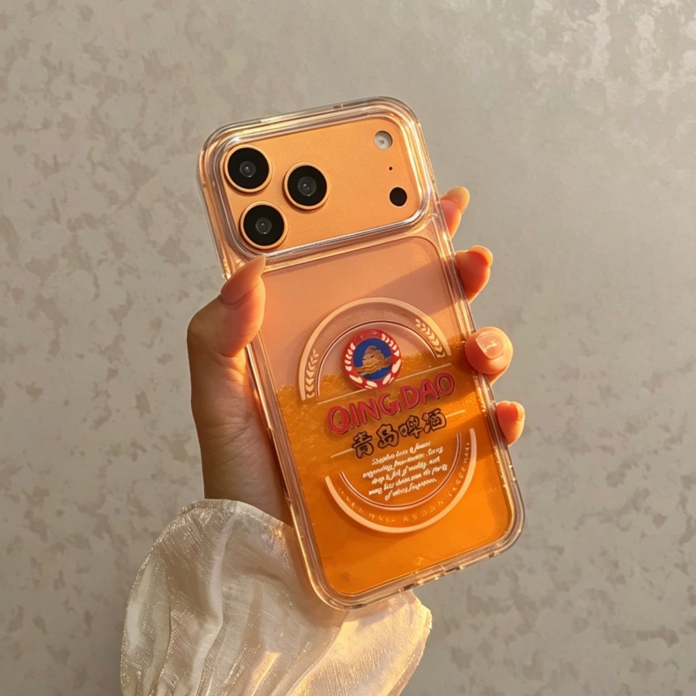 Funny Qingdao Beer Liquid Quic - مراجعة Glitter Shockproof Case وسعره