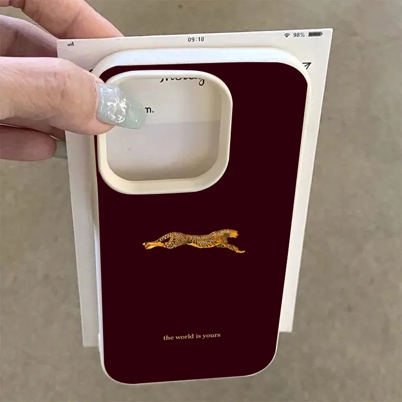 Fashion Leopard Wine Red Soft  - مراجعة Phone Cases Trending وسعره