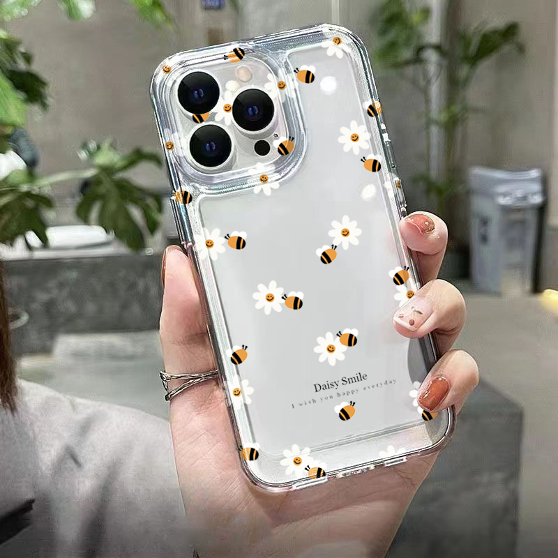 Trendy Daisy Bee Floral Clear  - مراجعة Phone Cases Trending وسعره