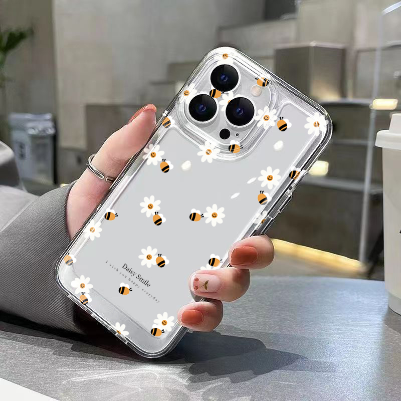 Trendy Daisy Bee Floral Clear  - مراجعة Phone Cases Trending وسعره