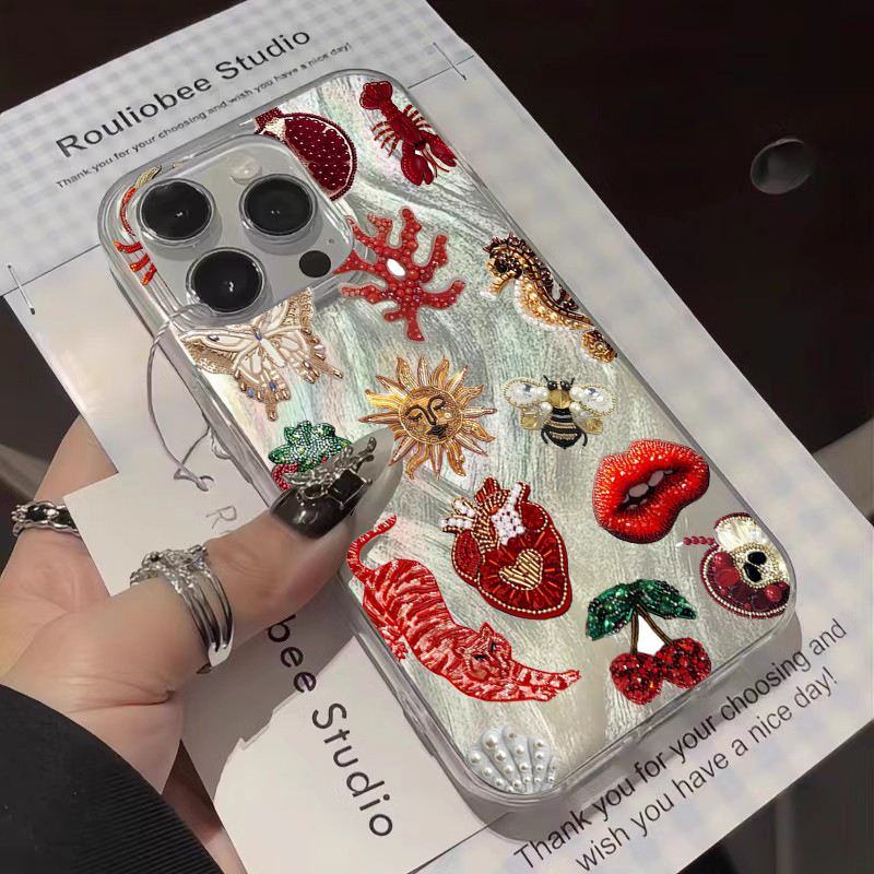 Crab Fish Floral Heart-Shaped  - مراجعة Phone Cases Like Loopy وسعره