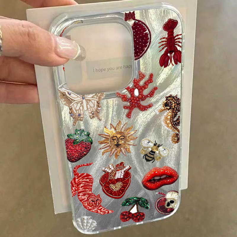 Crab Fish Floral Heart-Shaped  - مراجعة Phone Cases Like Loopy وسعره