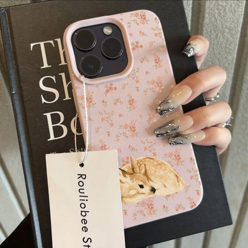 Cute Deer Full Floral Pattern  - مراجعة Phone Cases Cute Iphone 13 وسعره