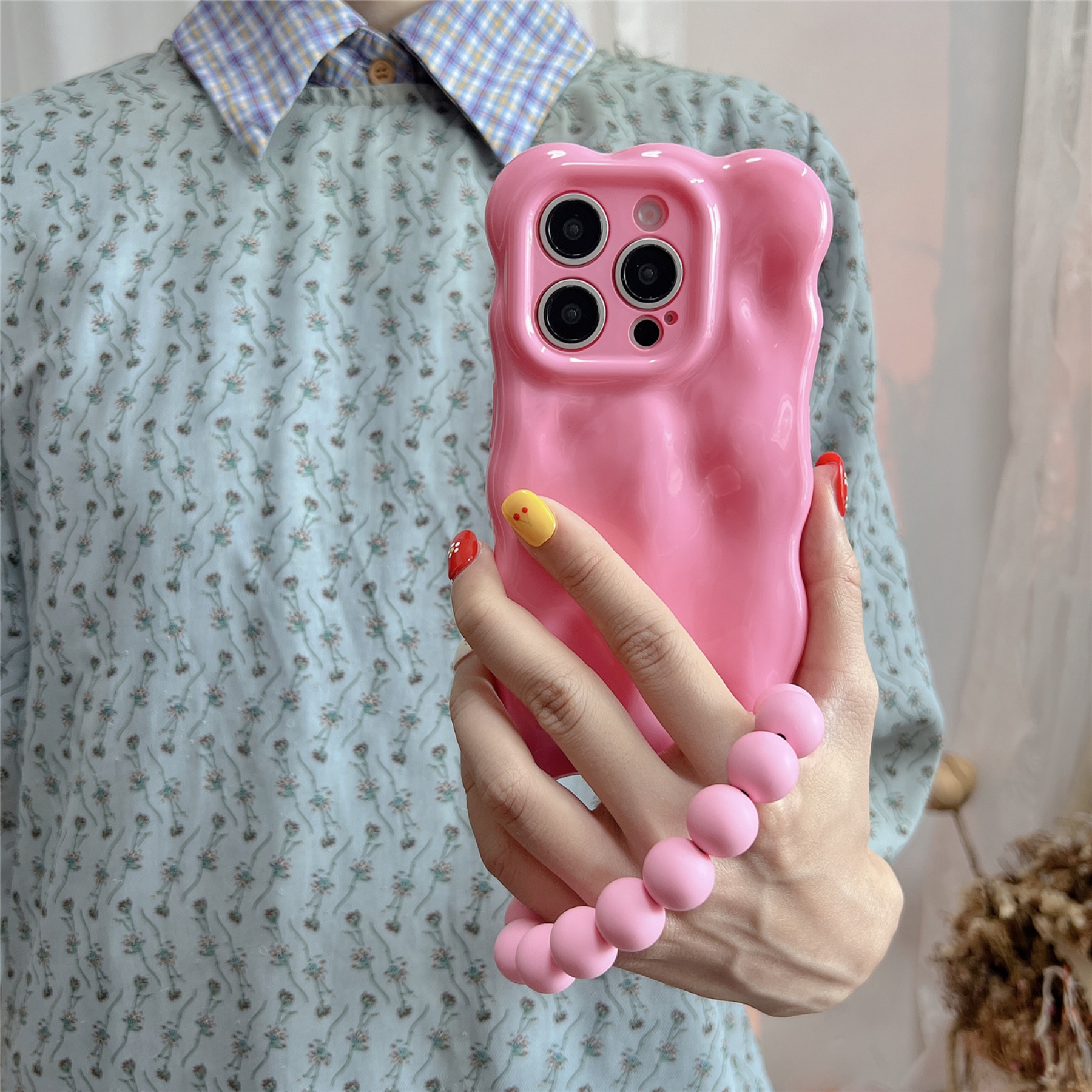 Cute Wave Edge Rose Red Bubble - مراجعة Phone Cases Redbubble وسعره