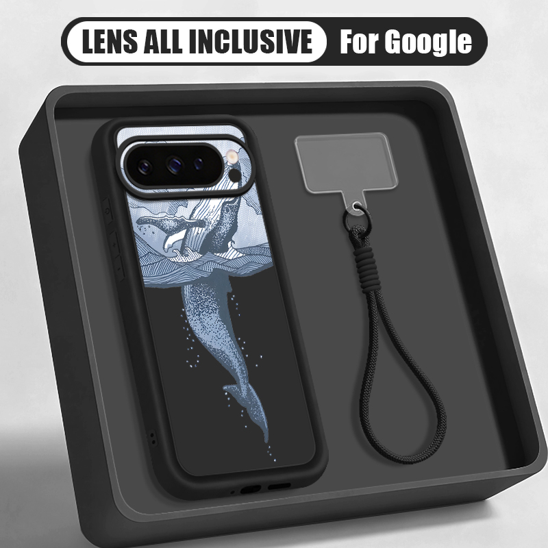 Humpback Whale Print Wrist Str - مراجعة Phone Cases Google Pixel 9A وسعره