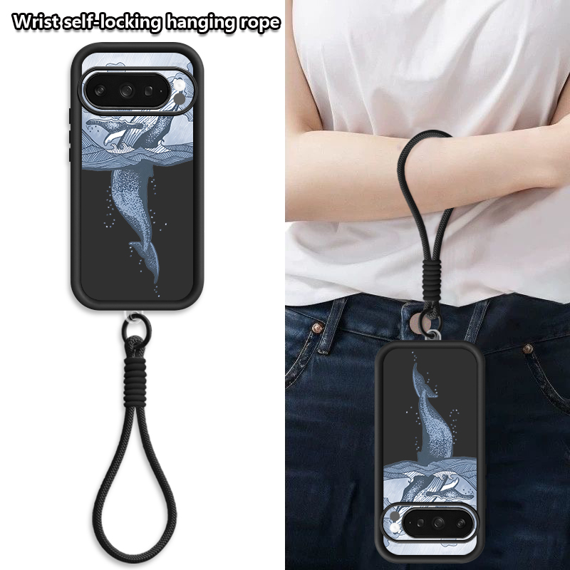 Humpback Whale Print Wrist Str - مراجعة Phone Cases Google Pixel 9A وسعره