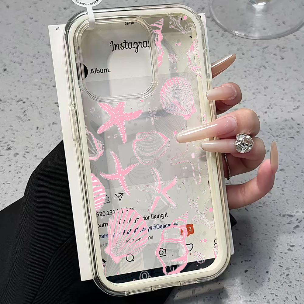 Summer Pink Seashell Clear Pho - مراجعة Phone Cases Durable وسعره