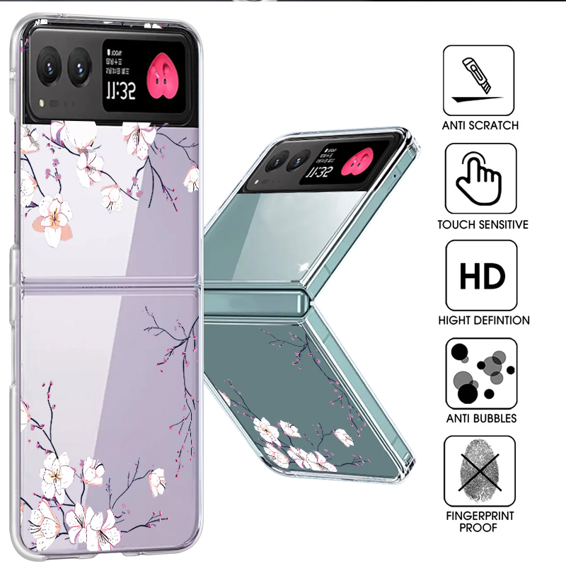 White Flowers Pattern Phone Ca - مراجعة Phone Cases Motorola وسعره