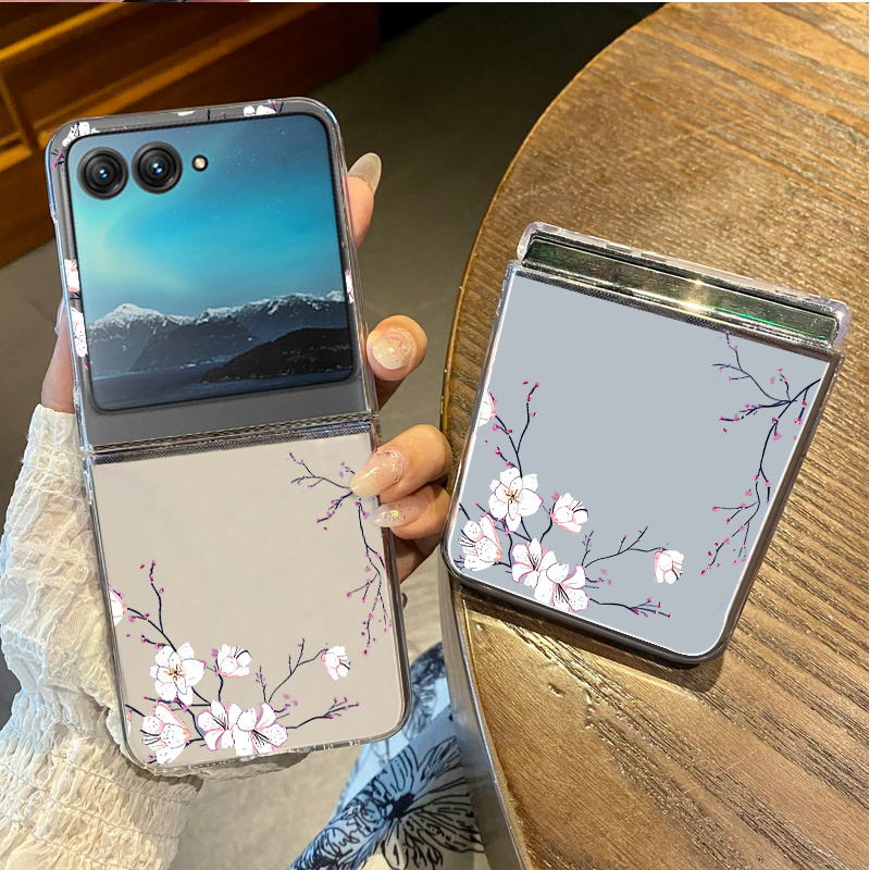 White Flowers Pattern Phone Ca - مراجعة Phone Cases Motorola وسعره