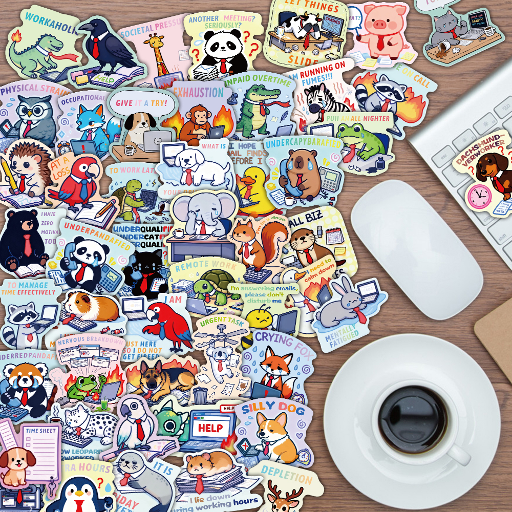 50PCS Fun Animal Office Worker - مراجعة Phone Cases Officeworks وسعره