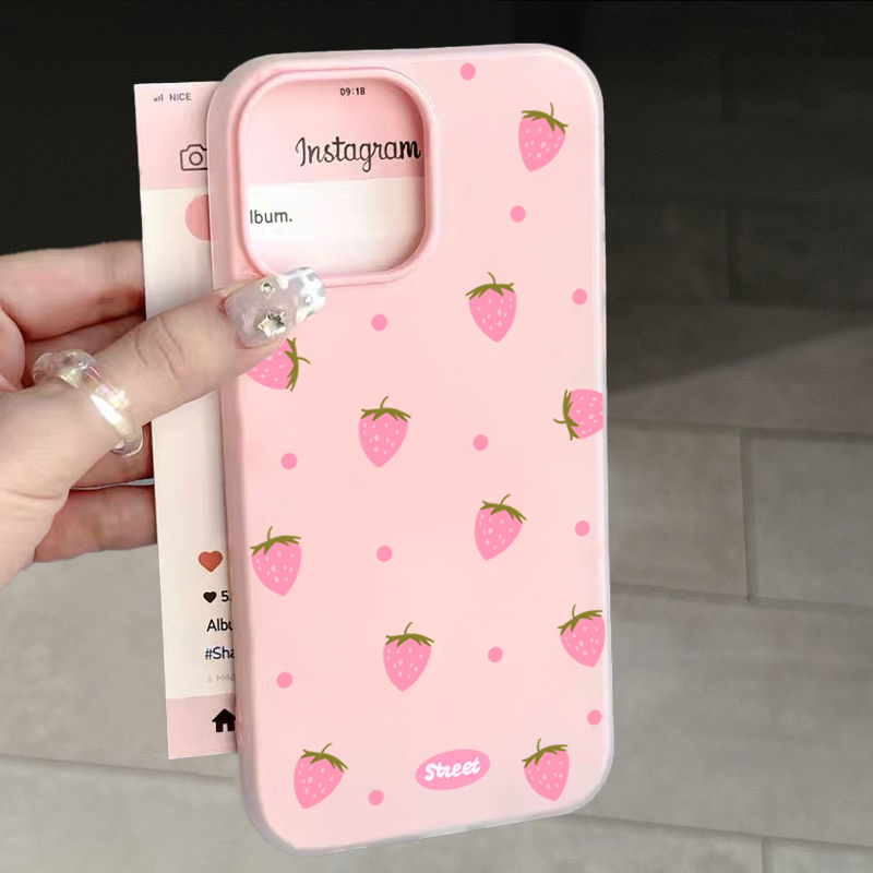 Sweet Pink Strawberry Pattern  - مراجعة Phone Cases Like Loopy وسعره