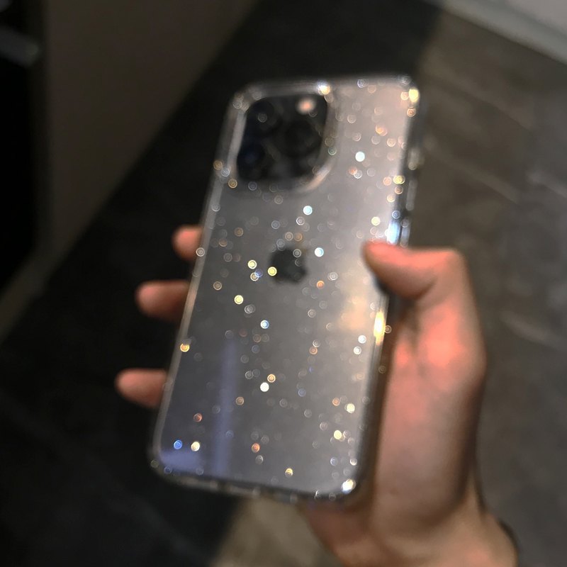Transparent Simple Glitter Pho - مراجعة Glitter Shockproof Case وسعره