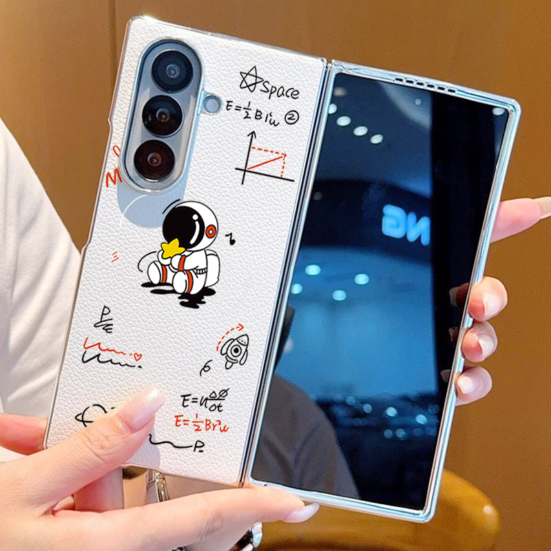 Astronaut Pattern PU Leather P - مراجعة Phone Cases Z Fold 6 وسعره