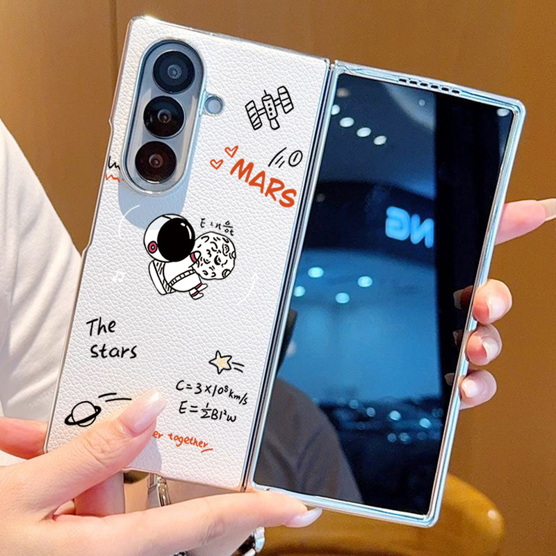 Astronaut Pattern PU Leather P - مراجعة Phone Cases Z Fold 6 وسعره
