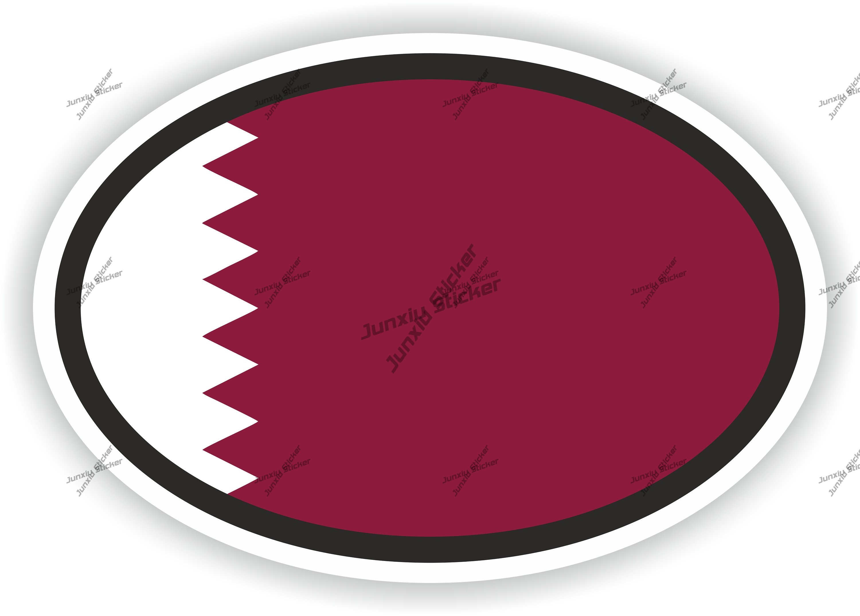 Qatar Flag Oval Sticker Novelt - مراجعة Phone Cases Qatar وسعره