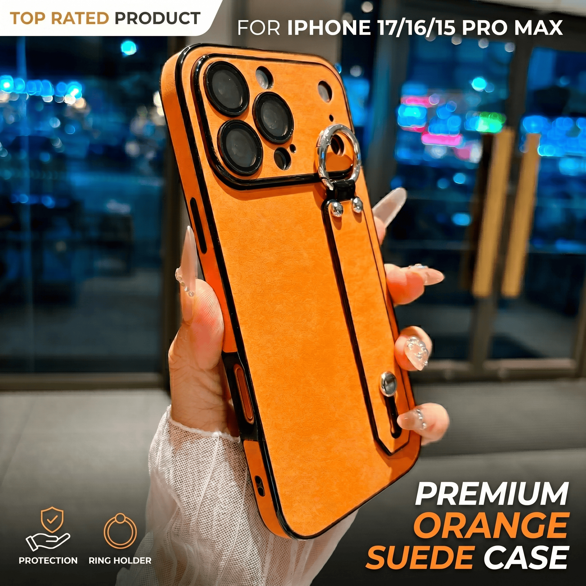 Suede Leather Wrist Strap Hold - مراجعة Phone Cases Holder وسعره
