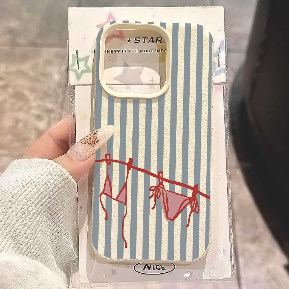 Blue White Striped Bikini Phon - مراجعة Phone Cases Durable وسعره