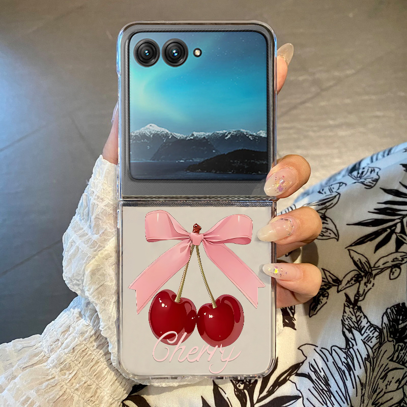 Pink Cherry Bowknot Printed Ph - مراجعة Phone Cases Motorola وسعره