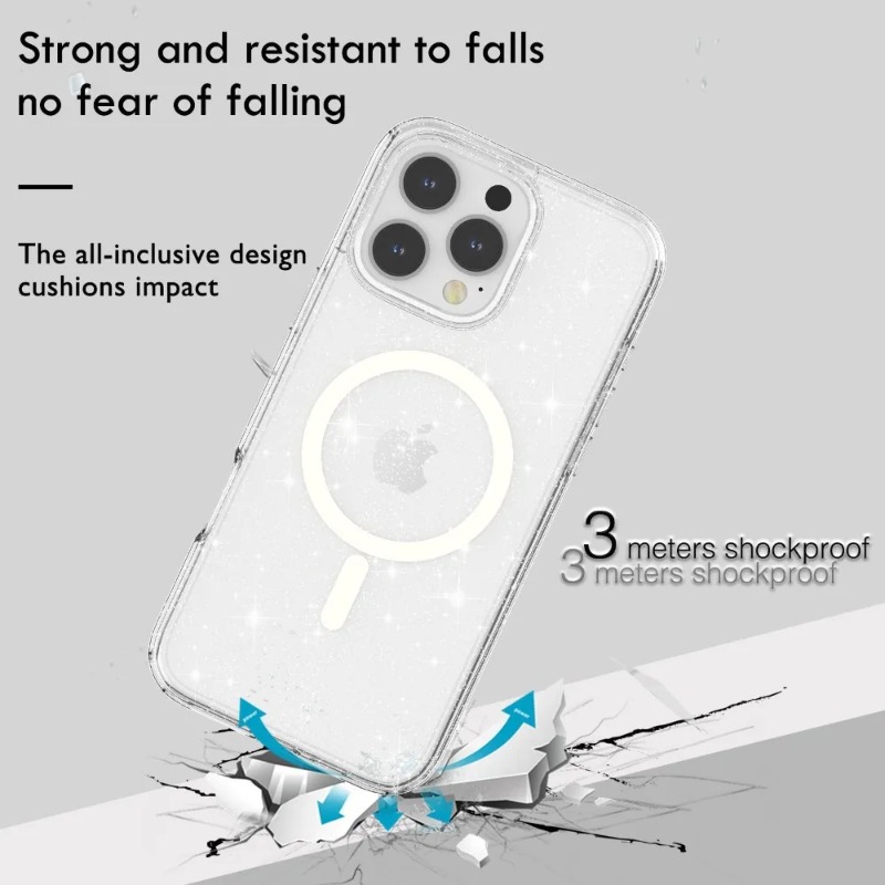 Bling Glitter Clear Magnetic P - مراجعة Glitter Shockproof Case وسعره