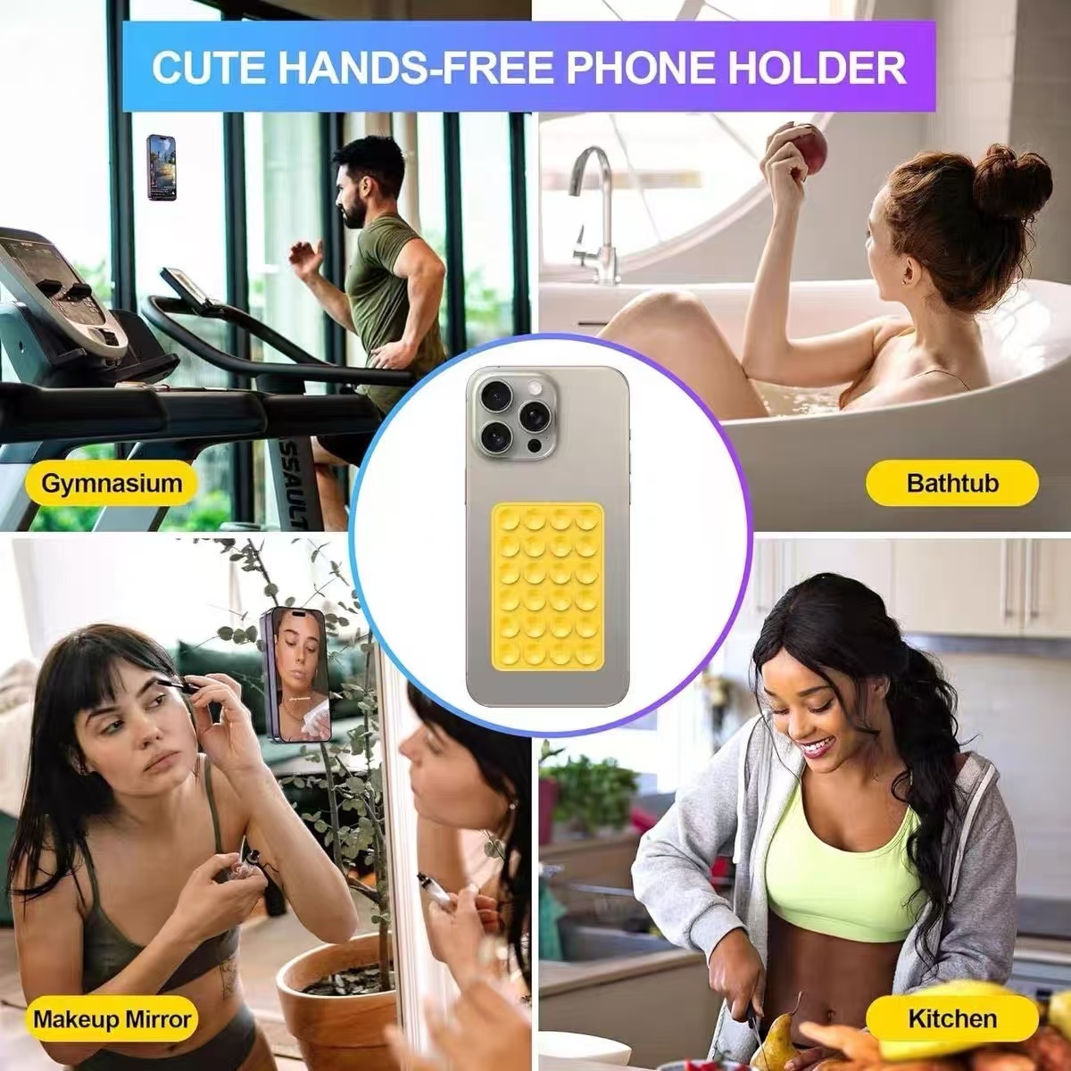Multi functional silicone suct - مراجعة Phone Cases Holder وسعره