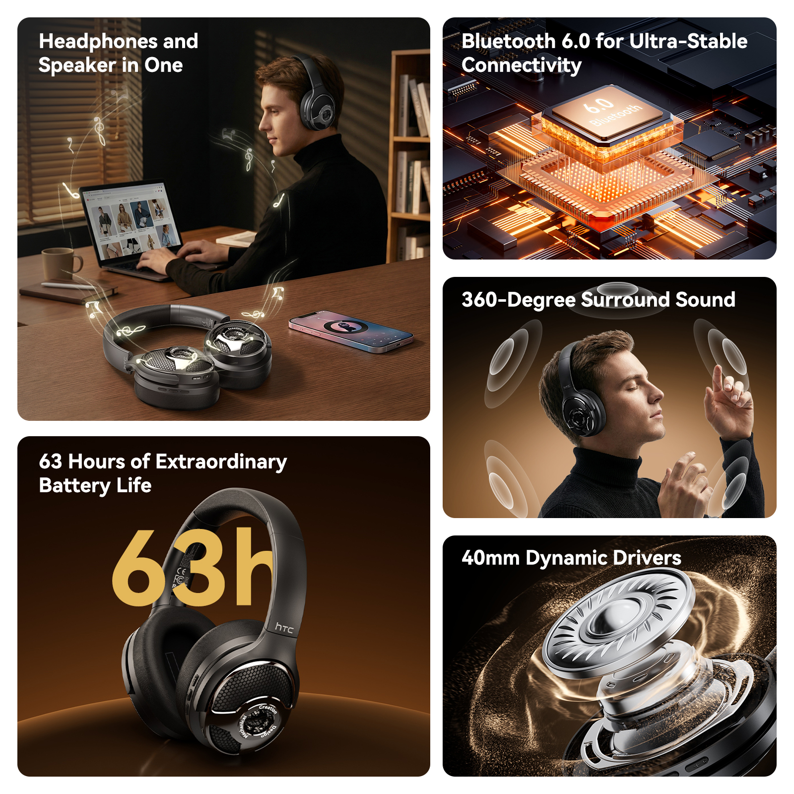 HTC HP09 Headphones Stereo Ear - مراجعة Phone Cases Officeworks وسعره
